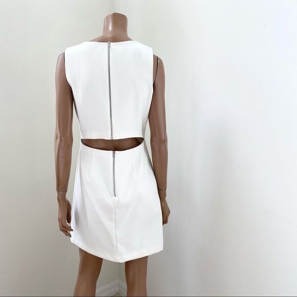 Theory White Emison Cutout Back Shift Mini Dress 6 - Picture 8 of 11
